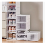 Zapatero Organizador Plegable De 6 Niveles Transparente