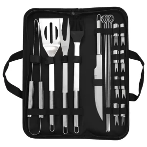 Set Estuche Kit Accesorios Y Utensilios Para BBQ