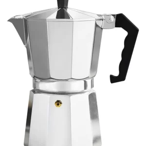 Cafetera Manual Metálica 9 Tazas Tipo Expreso Greca