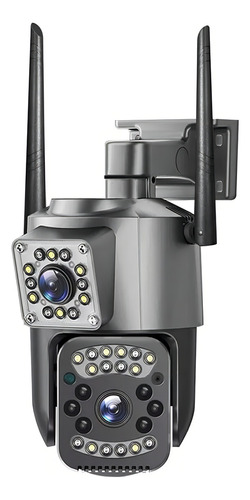 Cámara Ip Exterior Doble Lente Wifi Vision Nocturna 360 V380 Color Negro - Imagen 1